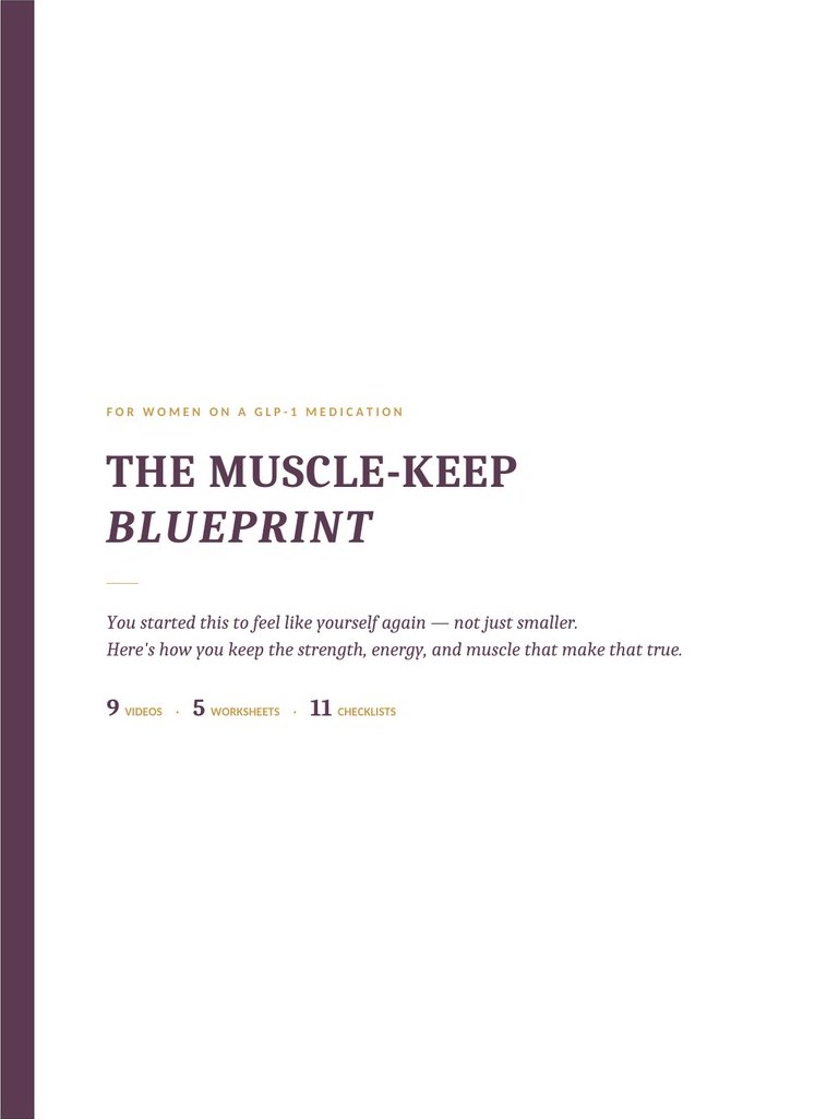 The Muscle-Keep Blueprint